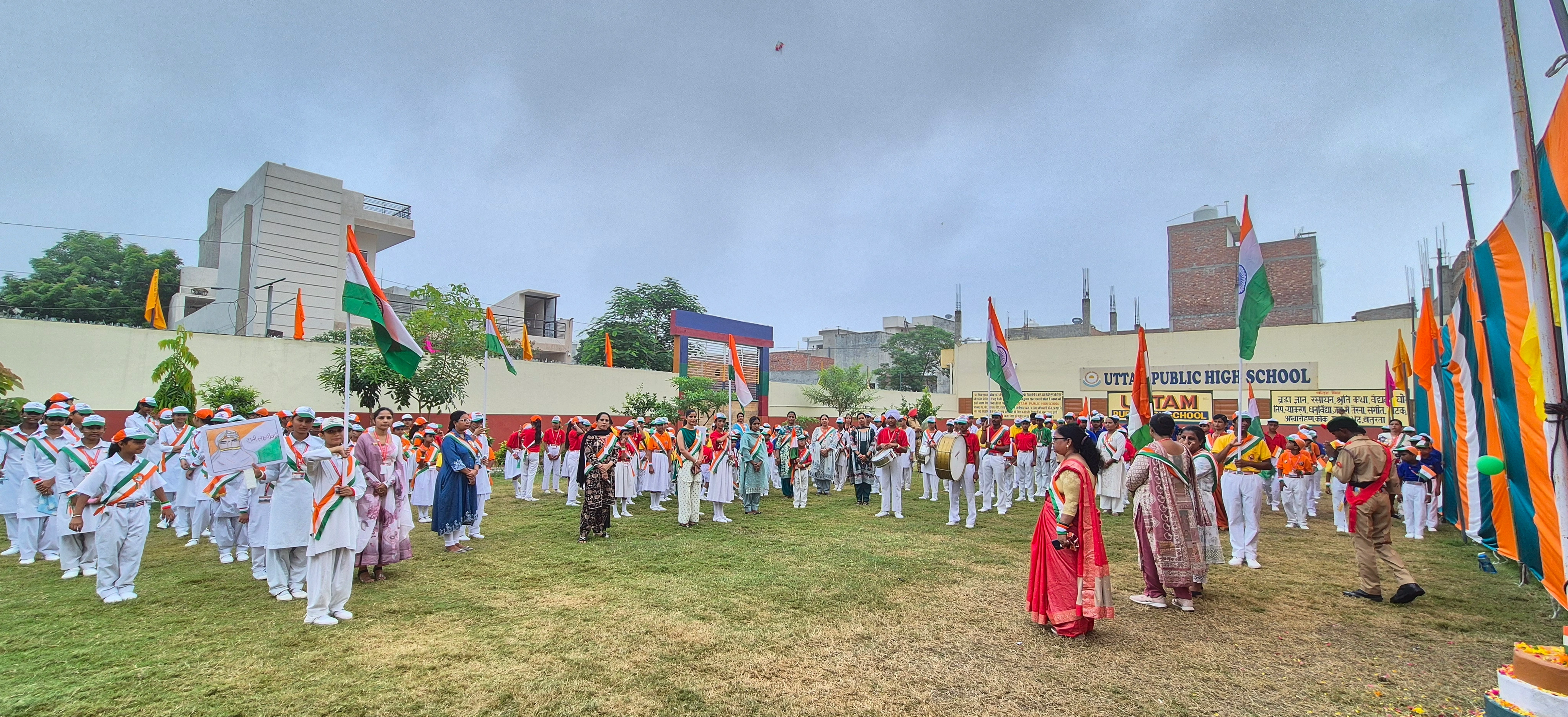 Independence Day march past at Uttam Public School, Ludhiana